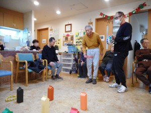 1月レクリエーション輪投げ・節分
