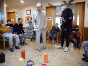1月レクリエーション輪投げ・節分