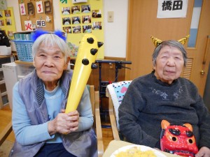 1月レクリエーション輪投げ・節分